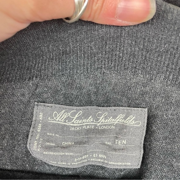 All Saints Spitafield gray waterfall layered cardigan 10 - Picture 4 of 7